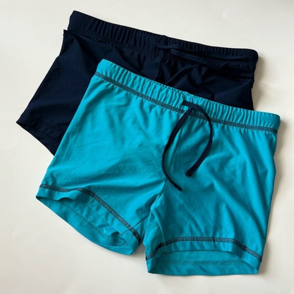 2 x H&M unlined swim short US 12 14 blue